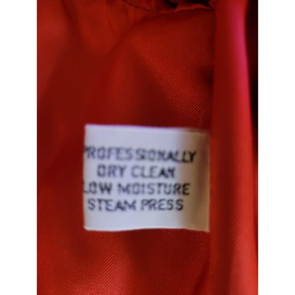 JONES NY Women's Red Wool Blazer Jacket Sz Small Petite Double Breasted Woolmark - Picture 9 of 9